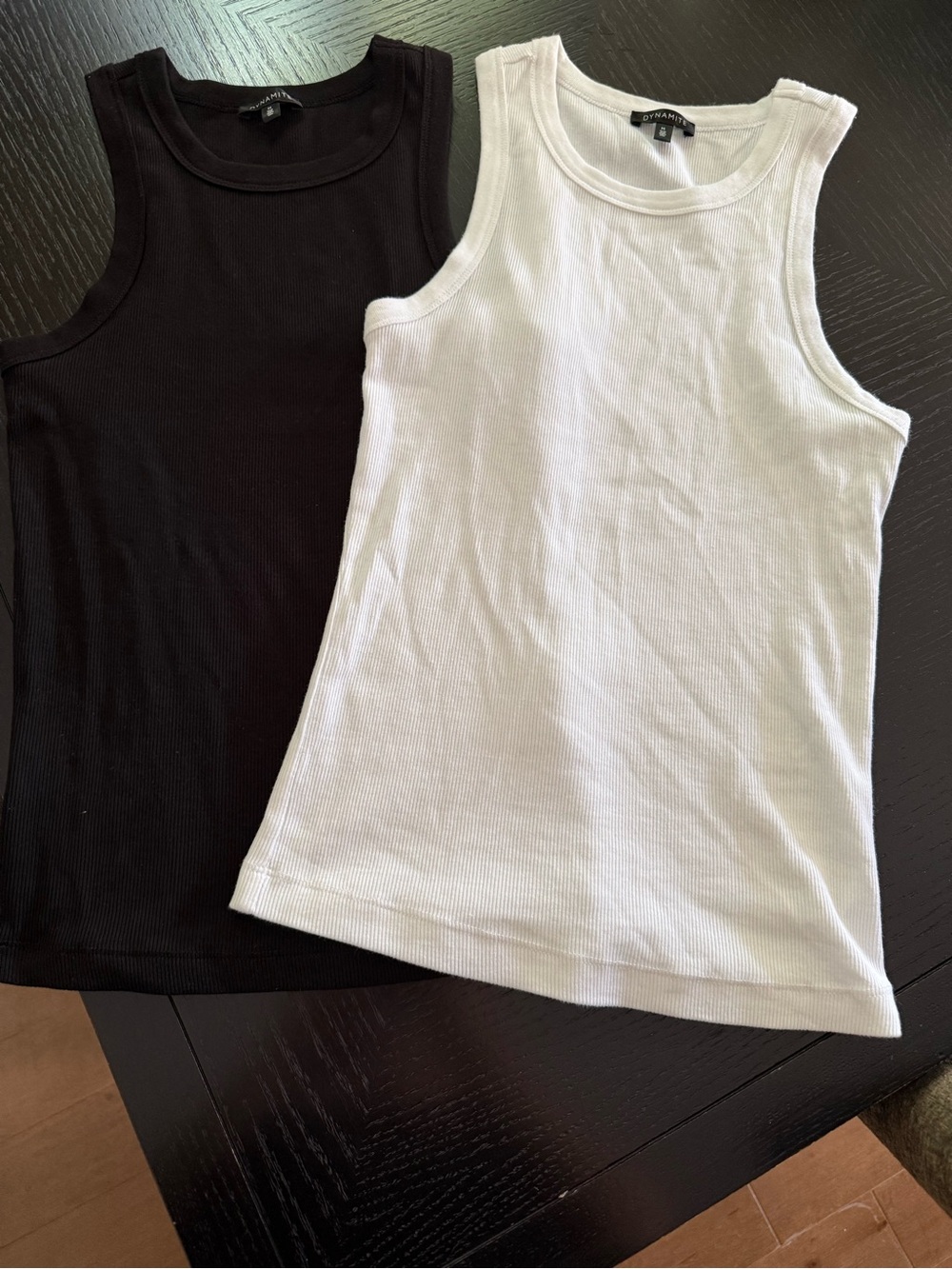 Women’s Ribbed Tank Tops - Black & White -